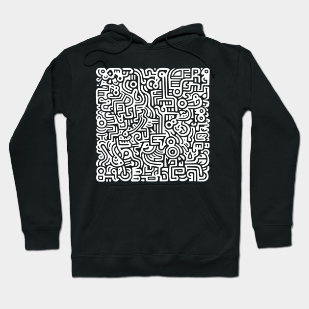 Pop Art Abstract (Haring Inspired) Hoodie by n23tees